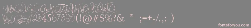 Papposblues..Font Font – Pink Fonts on Gray Background