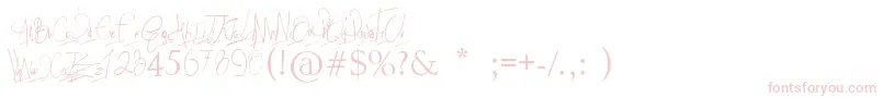 フォントPapposblues..Font – 白い背景にピンクのフォント
