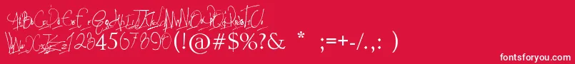 フォントPapposblues..Font – 赤い背景に白い文字