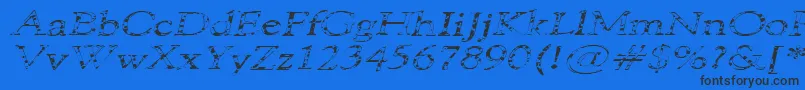 101PuppiesItalicSw Font – Black Fonts on Blue Background