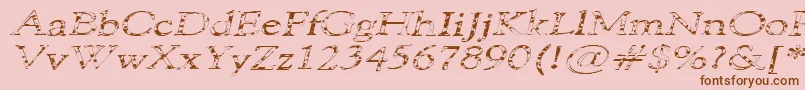 101PuppiesItalicSw Font – Brown Fonts on Pink Background