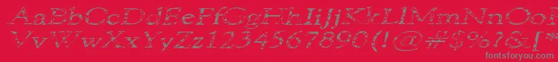 101PuppiesItalicSw Font – Gray Fonts on Red Background