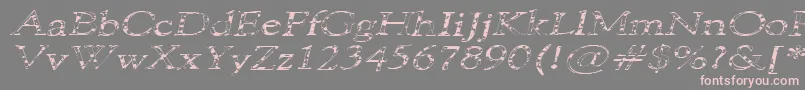 fuente 101PuppiesItalicSw – Fuentes Rosadas Sobre Fondo Gris