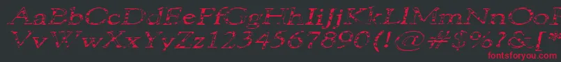 101PuppiesItalicSw Font – Red Fonts on Black Background