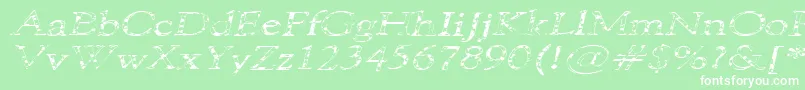101PuppiesItalicSw Font – White Fonts on Green Background