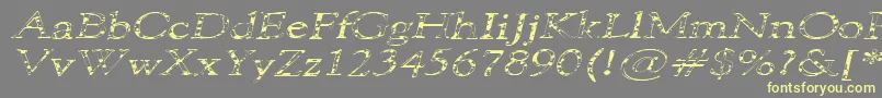 101PuppiesItalicSw Font – Yellow Fonts on Gray Background