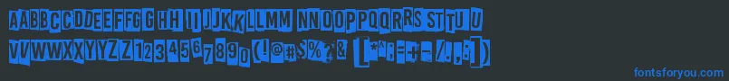 AllRightsReserved Font – Blue Fonts on Black Background