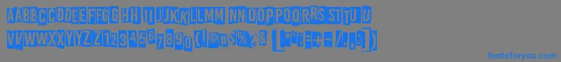 AllRightsReserved Font – Blue Fonts on Gray Background