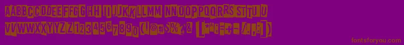 AllRightsReserved Font – Brown Fonts on Purple Background