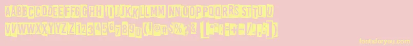 AllRightsReserved Font – Yellow Fonts on Pink Background