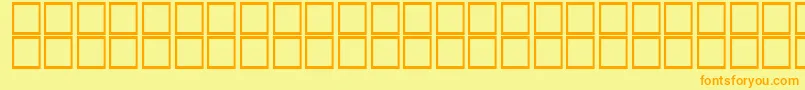 フォントAlHor – オレンジの文字が黄色の背景にあります。