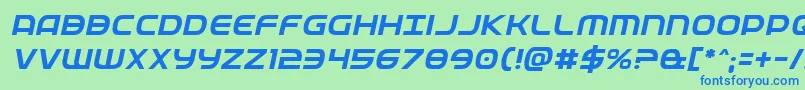 Fedserviceital Font – Blue Fonts on Green Background