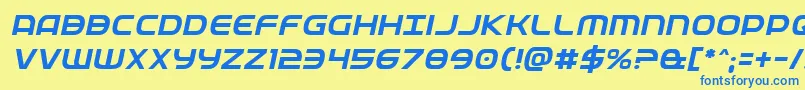 Fedserviceital Font – Blue Fonts on Yellow Background