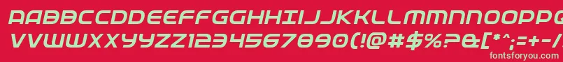 Fedserviceital Font – Green Fonts on Red Background