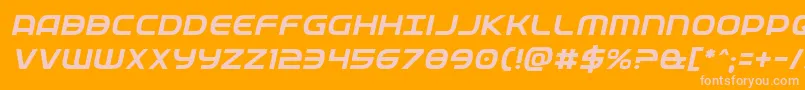 Fedserviceital Font – Pink Fonts on Orange Background