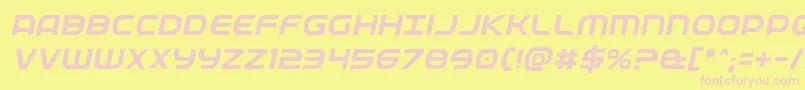 Fedserviceital Font – Pink Fonts on Yellow Background