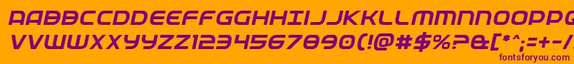 Fedserviceital Font – Purple Fonts on Orange Background