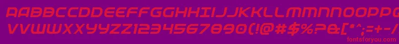 Fedserviceital Font – Red Fonts on Purple Background