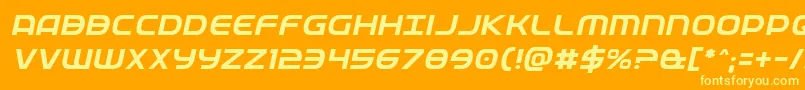 Fedserviceital Font – Yellow Fonts on Orange Background