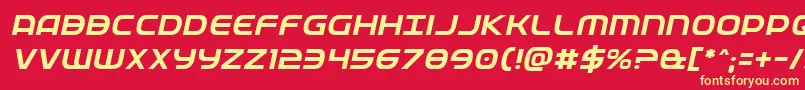 Fedserviceital Font – Yellow Fonts on Red Background