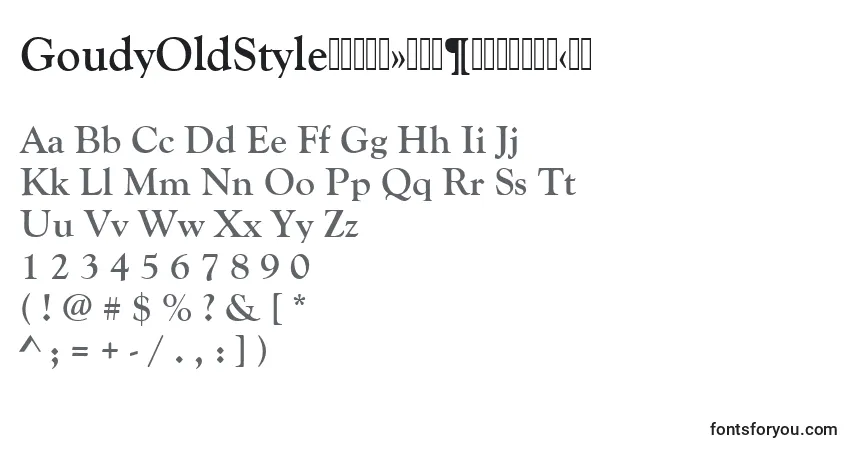 GoudyOldStyleРџРѕР»СѓР¶РёСЂРЅС‹Р№ Font – alphabet, numbers, special characters