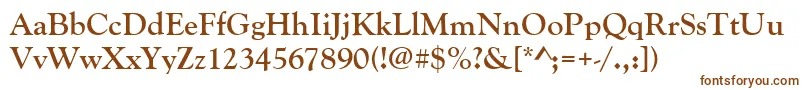 GoudyOldStyleРџРѕР»СѓР¶РёСЂРЅС‹Р№ Font – Brown Fonts on White Background