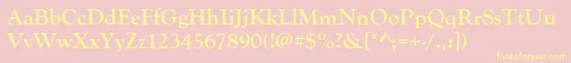 GoudyOldStyleРџРѕР»СѓР¶РёСЂРЅС‹Р№ Font – Yellow Fonts on Pink Background