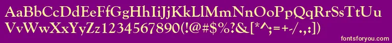 GoudyOldStyleРџРѕР»СѓР¶РёСЂРЅС‹Р№ Font – Yellow Fonts on Purple Background