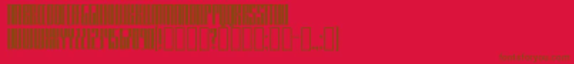 フォントKnifer300 – 赤い背景に茶色の文字