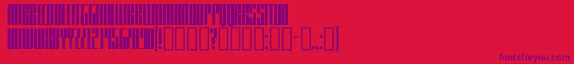 Knifer300-fontti – violetit fontit punaisella taustalla