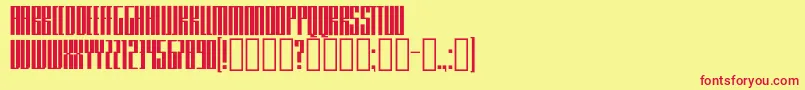 Weitere Informationen zur Knifer300-Schriftart Knifer300-Schriftart – Rote Schriften auf gelbem Hintergrund