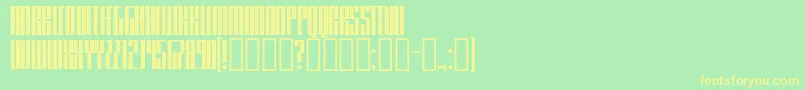 Knifer300 Font – Yellow Fonts on Green Background