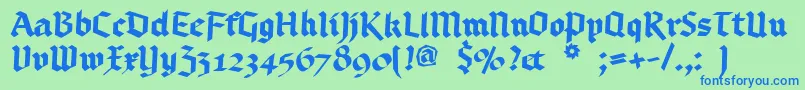 Lisätietoja Bruchschrift-fontista Bruchschrift-fontti – siniset fontit vihreällä taustalla