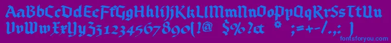 More about Bruchschrift Font Bruchschrift Font – Blue Fonts on Purple Background