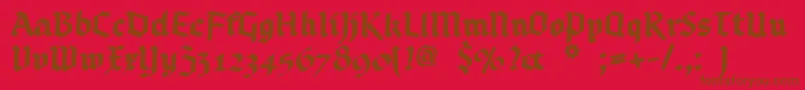 Шрифт Bruchschrift – коричневые шрифты на красном фоне