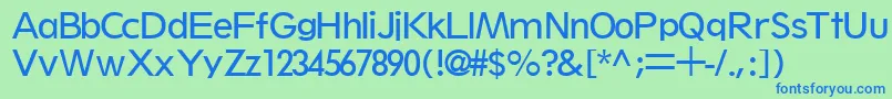 ThinxsskRegular Font – Blue Fonts on Green Background