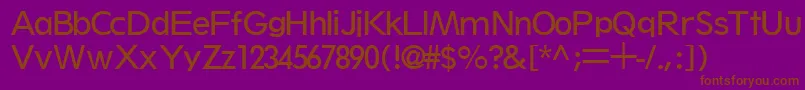 ThinxsskRegular Font – Brown Fonts on Purple Background