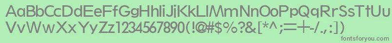 ThinxsskRegular Font – Gray Fonts on Green Background