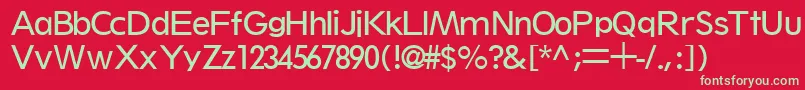 ThinxsskRegular Font – Green Fonts on Red Background