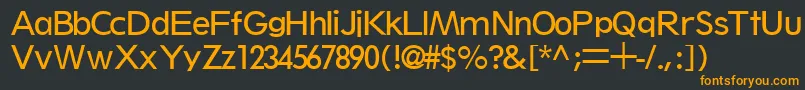 フォントThinxsskRegular – 黒い背景にオレンジの文字
