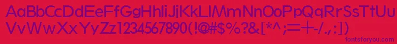 ThinxsskRegular-Schriftart – Violette Schriften auf rotem Hintergrund