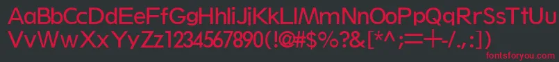 ThinxsskRegular Font – Red Fonts on Black Background