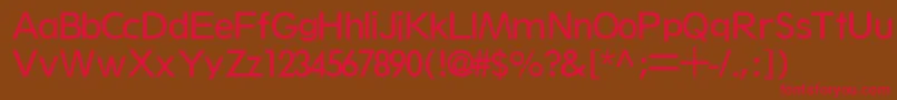 ThinxsskRegular Font – Red Fonts on Brown Background