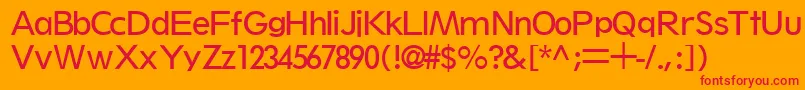 ThinxsskRegular Font – Red Fonts on Orange Background