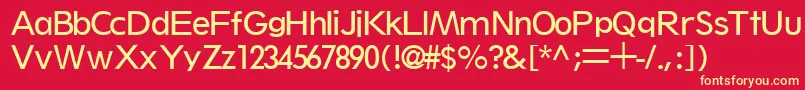 ThinxsskRegular Font – Yellow Fonts on Red Background