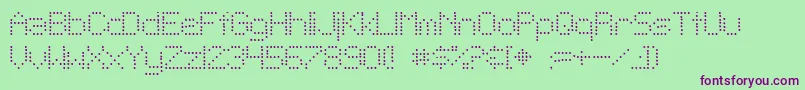 Sftelegraphiclight-fontti – violetit fontit vihreällä taustalla