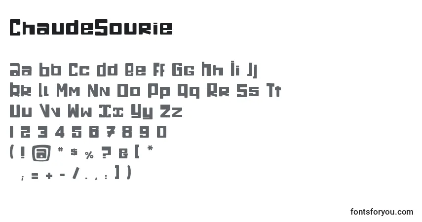 Шрифт ChaudeSourie – алфавит, цифры, специальные символы