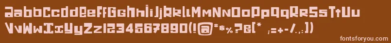 ChaudeSourie Font – Pink Fonts on Brown Background