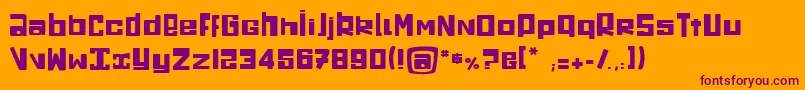 ChaudeSourie Font – Purple Fonts on Orange Background