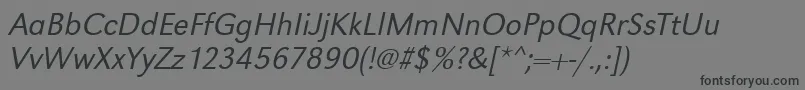 Подробнее о шрифте GroteskstdLightItalic Шрифт GroteskstdLightItalic – чёрные шрифты на сером фоне